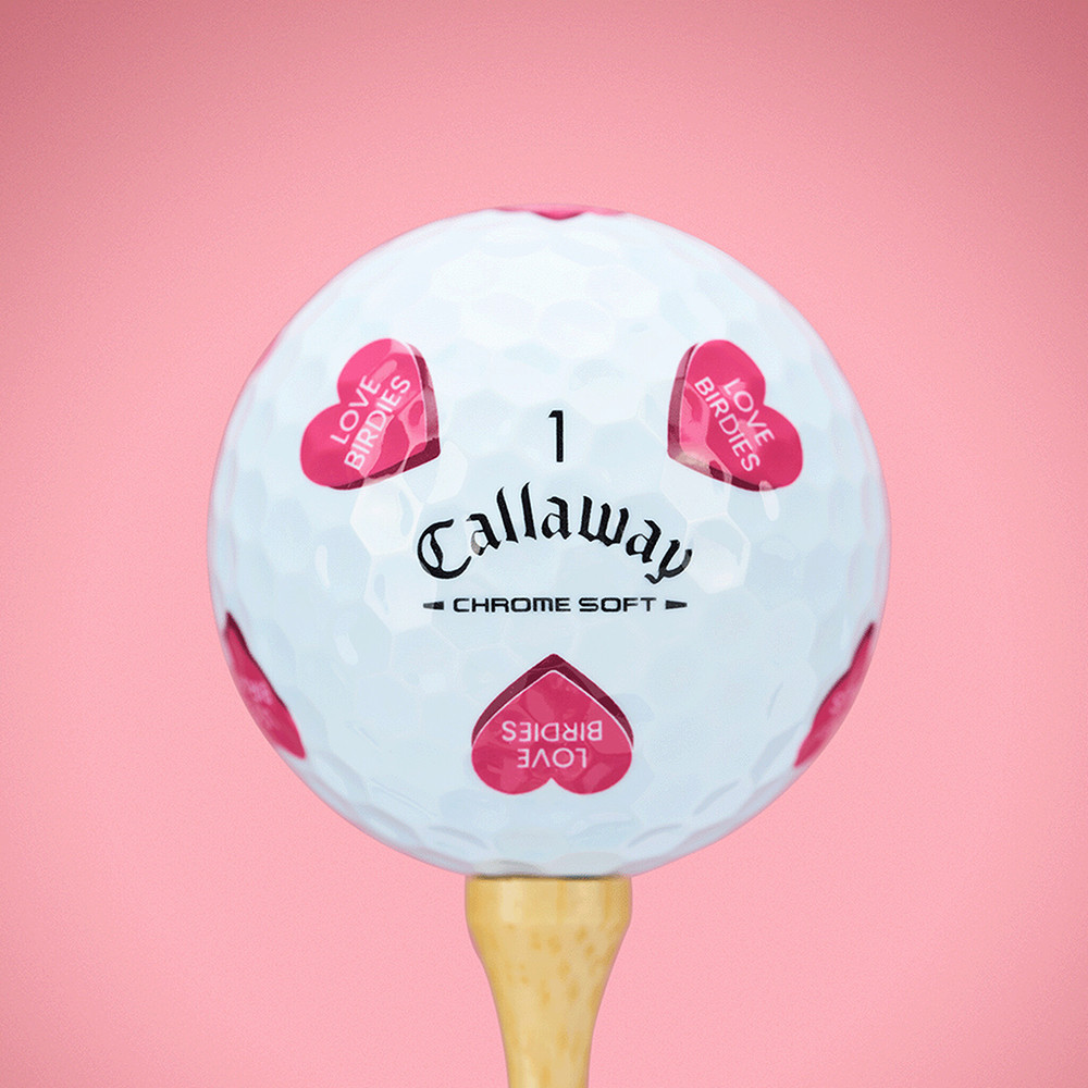 Callaway　CHROME SOFT 20球　ピンク&赤　希少 Callaway Chrome Soft Golf Hearts Golf Balls - Maple Hill Golf
